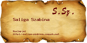 Saliga Szabina névjegykártya